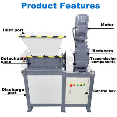 Multifunctional Steel Scrap Shredder Machine Low Noise For Foam Sponge Bicycle Motorcycle