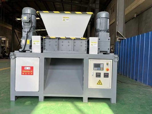 500-10000kg/h Double Shaft Shredder , Rotating Blade Cutter Shredder For Pe Shells / Barrels