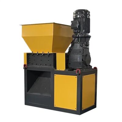Low Noise Double Shaft Shredder Machine With Big Feeding Hopper / Sharp Edge Alloy Blades
