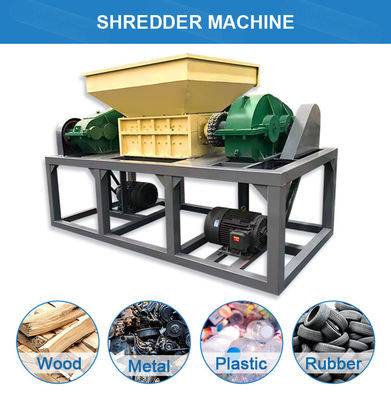 Multifunctional Rubber Tyre Shredder Machine Low Noise Wood Pallet Shredder Machine