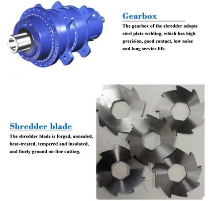Double Shaft Plastic Scrap Shredder Motorcycle Tire Shredder Machine