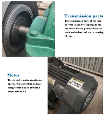 Double Shaft Industrial Rubber Shredder Small Pallet Scrap Tire Recycling Shredder