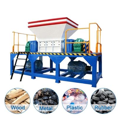 Large Torque Two Shaft Shredder Machine For Scrap Metal Plastic Film Rubber Fabric