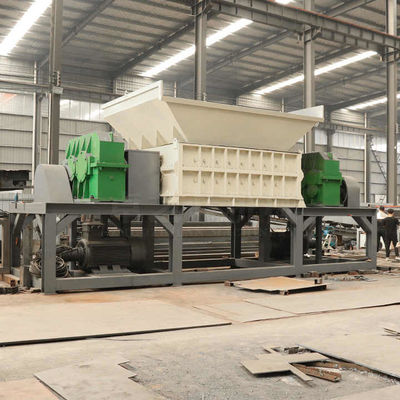 Large Torque Two Shaft Shredder Machine For Scrap Metal Plastic Film Rubber Fabric