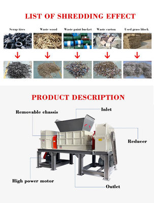 Large Fast Speed Industrial Rubber Shredder Wood Rubber Waste Plastic Crusher Machine