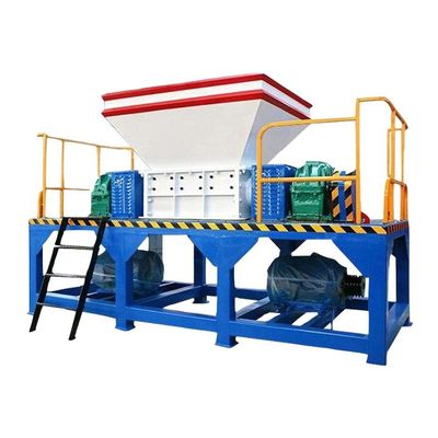 60-80rpm Waste Truck Tire Shredder Two Shaft Rubber Recycling Shredder Machine