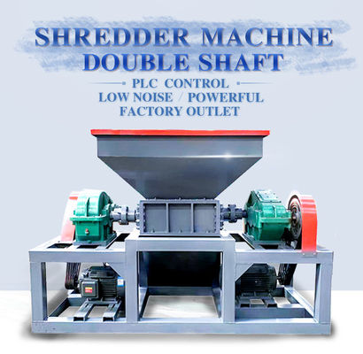 Industrial Copper Wire Crusher Electric Aluminum Can Twin Shaft Shredder
