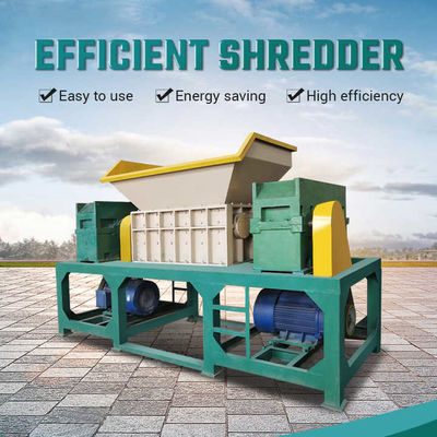 Food Waste Shredder Machine Big Capacity Twin Shaft Metal Scrap Crusher