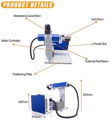 20W 30W Mini Mopa Fiber Laser Marking Machine Jewelry Laser Cutting Engraving Machine