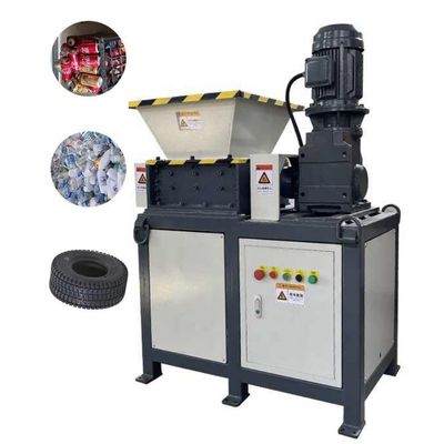 Dual Shaft Industrial Garden Waste Shredder Low Noise Glass Crushing Equipment